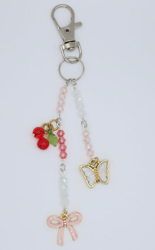 Lip gloss charm keychain