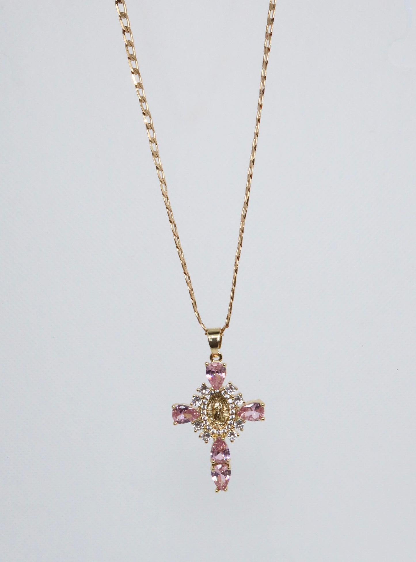 Isabela Necklace – 20” (18K Gold Plated) Pink