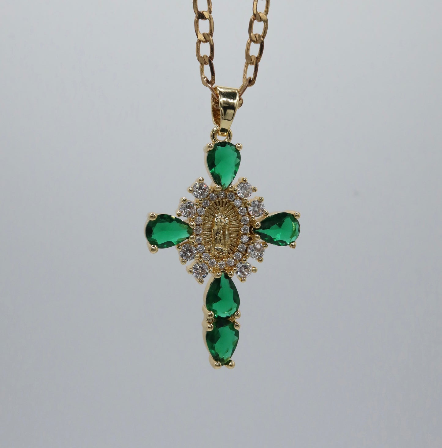 Isabela Necklace – 20” (18K Gold Plated) Green