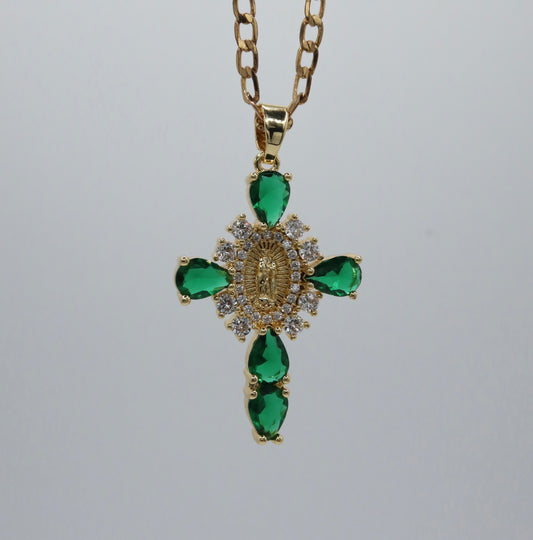 Isabela Necklace – 20” (18K Gold Plated) Green