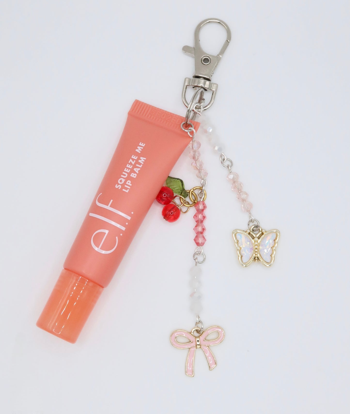 Lipgloss charm keychain set
